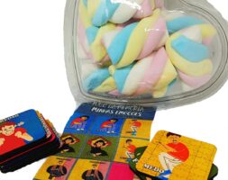 Presente de Páscoa Doces Marshmallows + Jogo da Memória Emoções 6 pares para pessoas com autismo